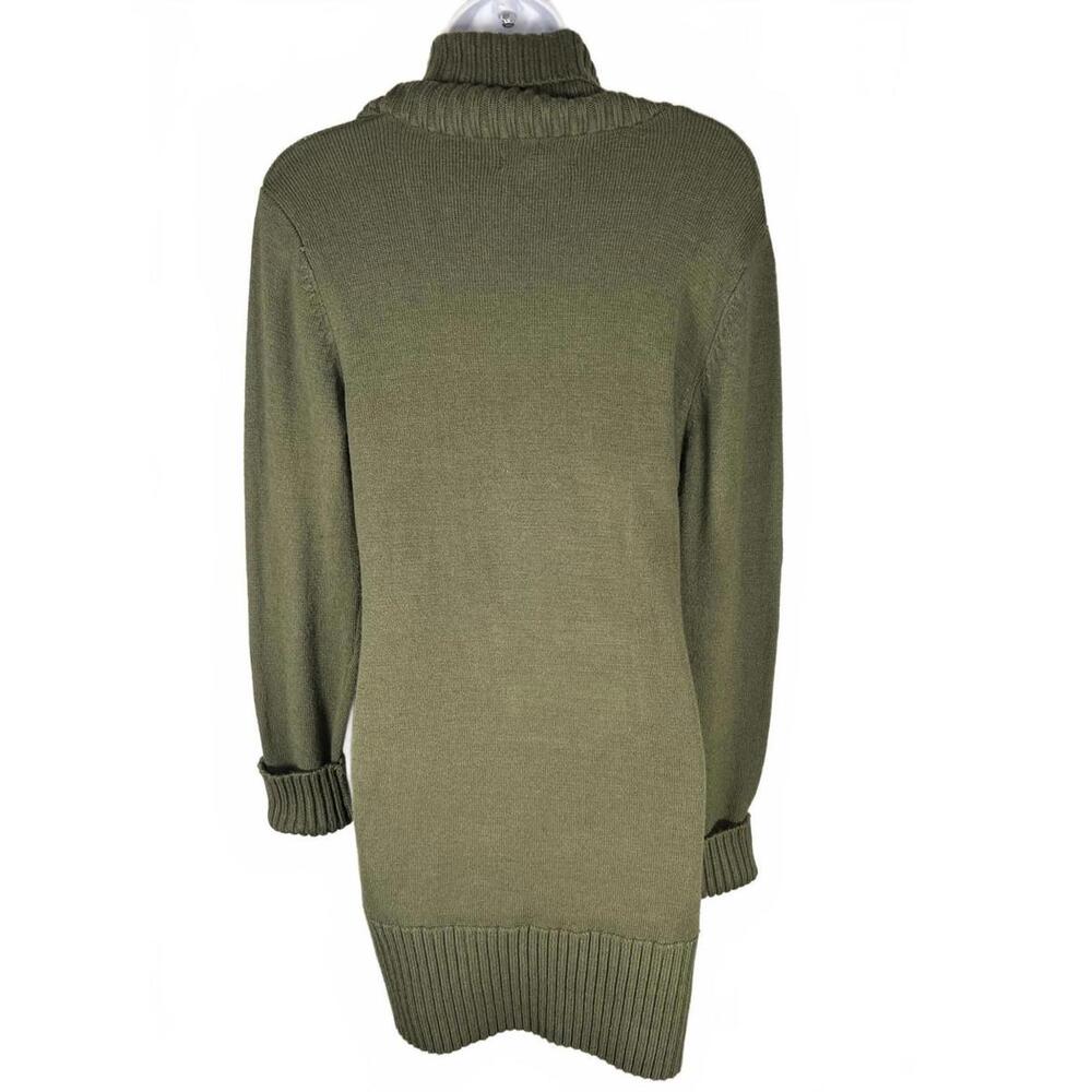 Olivia Sky Olive Green Buckle Detail Sweater Military Chic Dark Academia Size L - Picture 3 of 7